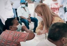 Gobernadora del Atlántico acompañó el Plan de Vacunación de adultos mayores en Malambo