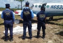 Inmovilizada aeronave con droga en Honduras, Policía Nacional de Colombia fue clave para desarrollar el operativo