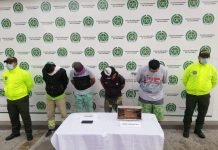 Capturados 4 hombres señalados de cometer actos vandalicos en Cajamarca Tolima