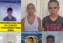 Policía Nacional logra la ubicación de 4 hombres que se habían fugado de una cárcel de Venezuela Arauca.