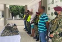 Tres presuntos integrantes del ELN fueron capturados por el Ejército en el Cesar
