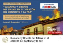 Comisión de la verdad, presenta informe de Sumapaz y Oriente del Tolima