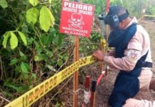 Sucre es declarado libre de sospecha de contaminación por minas antipersonal