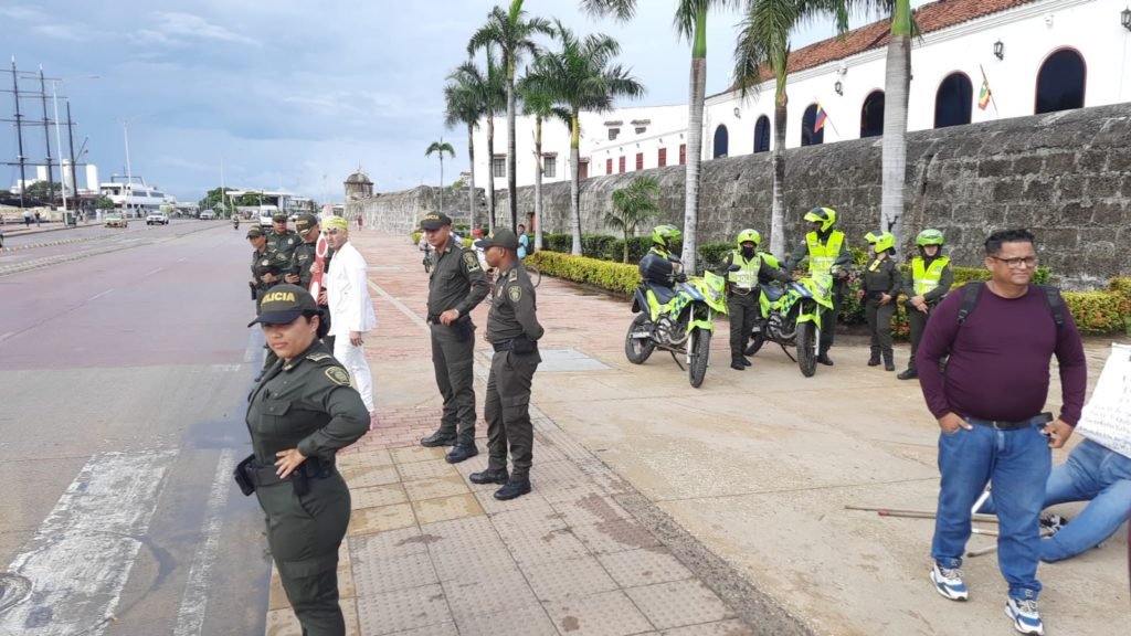 A las 6 de la mañana del 22 de septiembre las autoridades tenían controlado todos los sitios donde iban a estar los manifestantes. El Paro Distrital y SOS por Cartagena