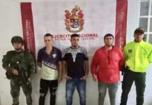 Capturados tres presuntos integrantes de las disidencias Adán Izquierdo en Sevilla, Valle del Cauca