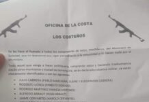 Banda Los Costeños lanza panfletos amenazantes